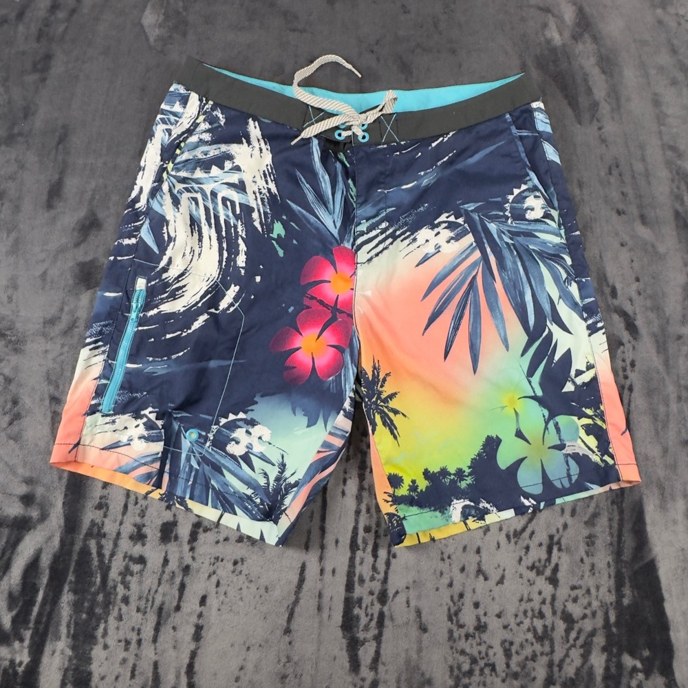 Tommy Bahama Board Shorts Mens 36 Multicolor Tropical Floral Palm Relax 4380